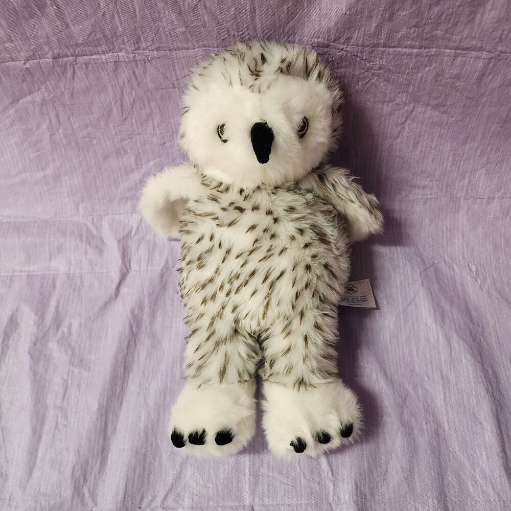 Build A Bear BAB Hedwig Snowy Owl Plush Stuffed Animal 15” Soft Toy Spotted